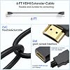 Cable Extensor HDMI 4K de 6 pies, Cable Blindado HDMI 2.0 Clase CL3 de 6 pies | Cable Macho a Hembra HDMI Clase CL3 4K, 1080P@144Hz, ARC, HDR para Fire TV Stick/Roku/Blu-Ray/Laptop/PS5/PS4/Switch, Proyector, Computadora 7