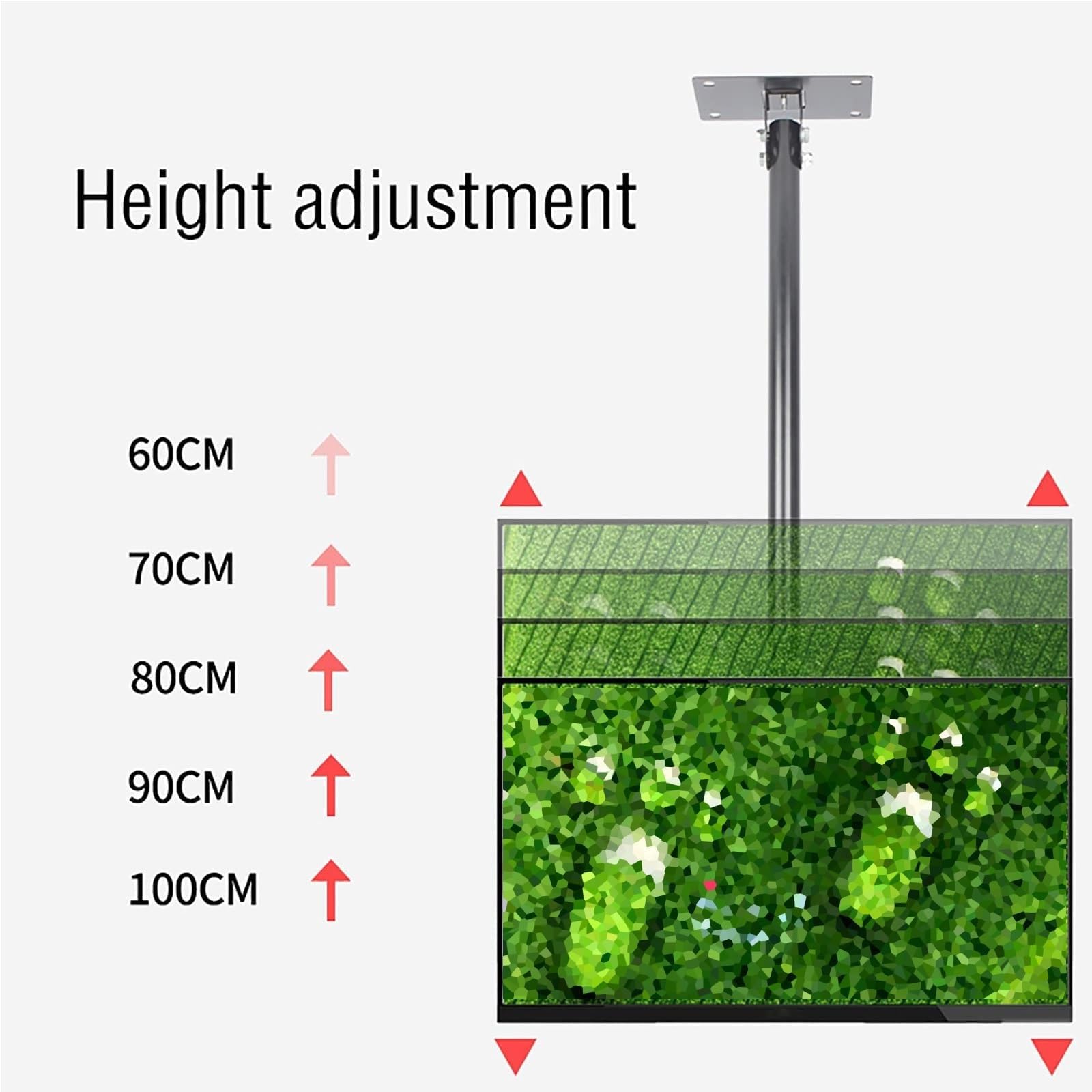 Supporto Da Soffitto Per TV LCD Telescopico E Girevole - Supporto Da Soffitto Per TV Con Inclinazione Regolabile, Per Montaggio A Parete Per TV Da 12-27 Pollici, VESA Massimo 200x200mm(2M)