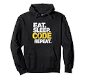 EAT. SLEEP. CODE REPEAT. Coding Lifestyle Pullover Hoodie