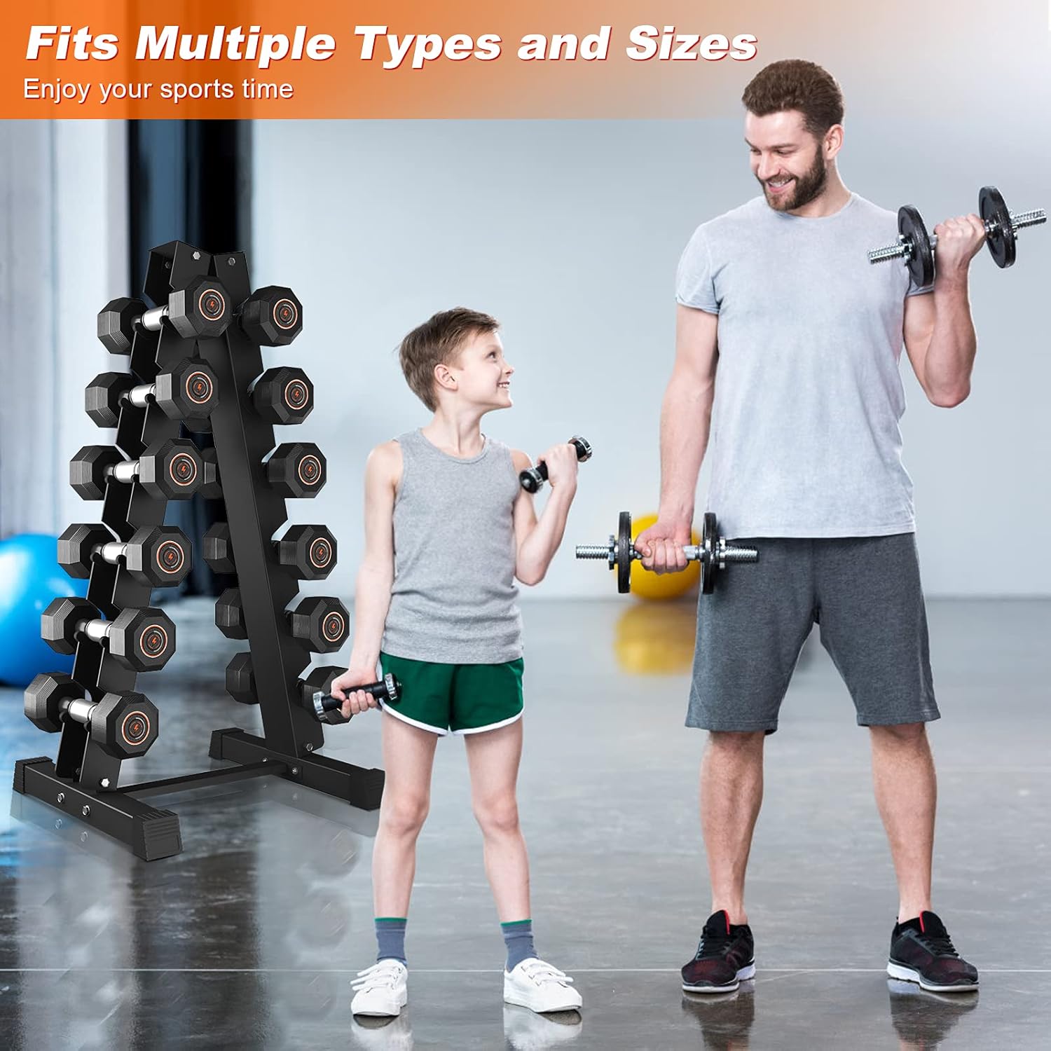 Dprodo Dumbbell Rack, Steel Weight Rack for 6 Tier A-Frame Dumbbells, A-Frame Dumbbell Rack Stand, Dumbbell Holder, Versatile Design Weight Rack for Dumbbells for Home Gym : Sports & Outdoors