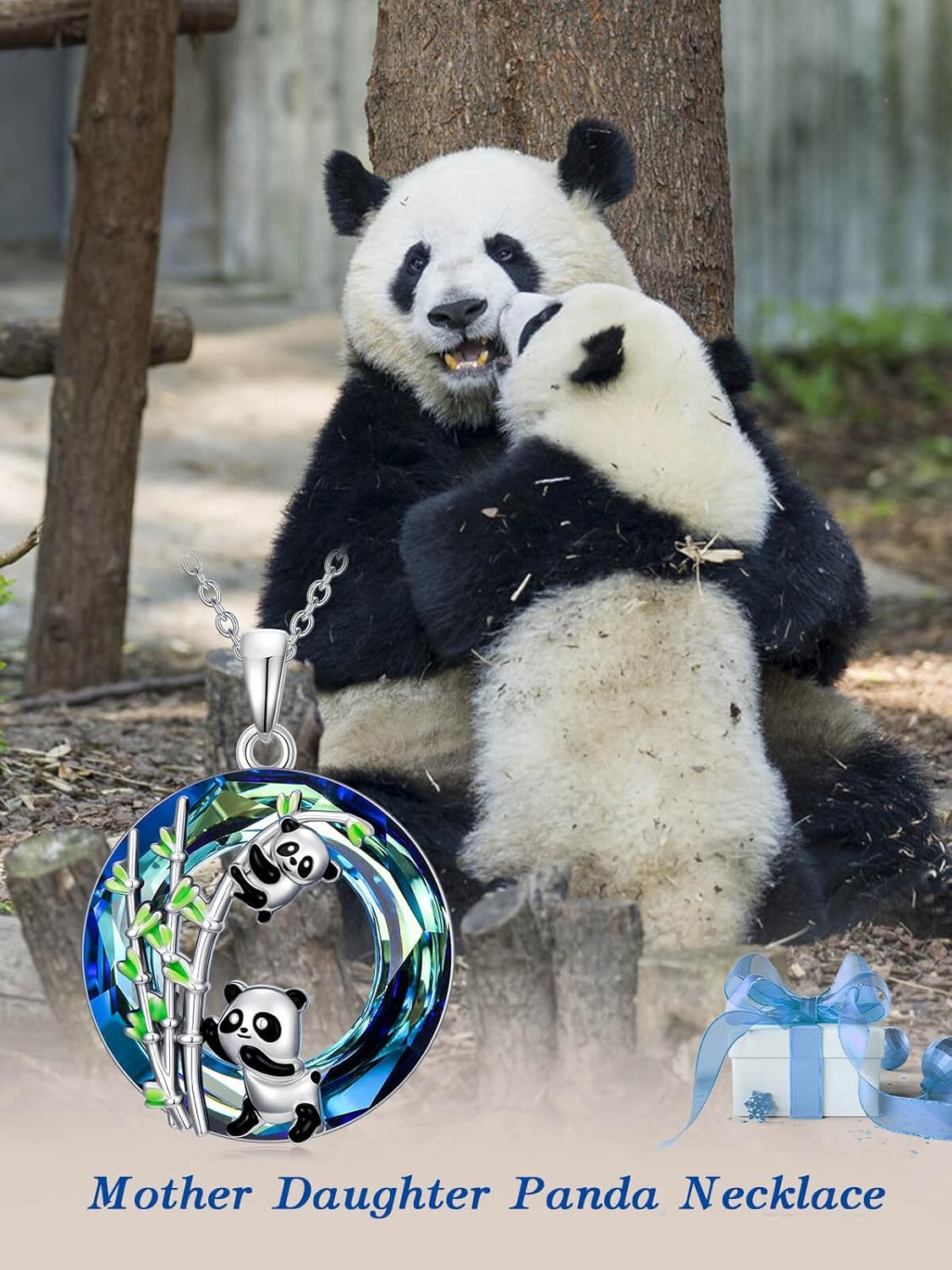 TOUPOP Sterling Silver Tree of Life Hummingbird/Dragonfly/Owl/Panda Necklace Crystal Bird Jewelry Birthday Christmas Valentines Day Gifts for Her Girlfriend Mom - Image 2