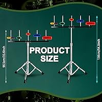 Vista 2 de RANMING Juego de bloques de mermelada, soporte de percusión triangular con diseño de doble soporte de plástico con diseño de campana de plástico