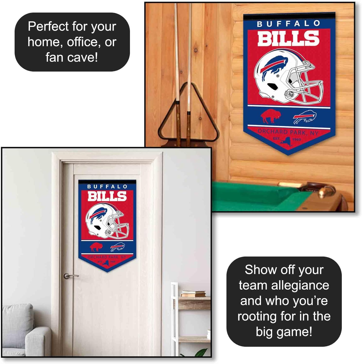 WinCraft Buffalo Bills Heritage History Banner Pennant, 15x24" - Image 3
