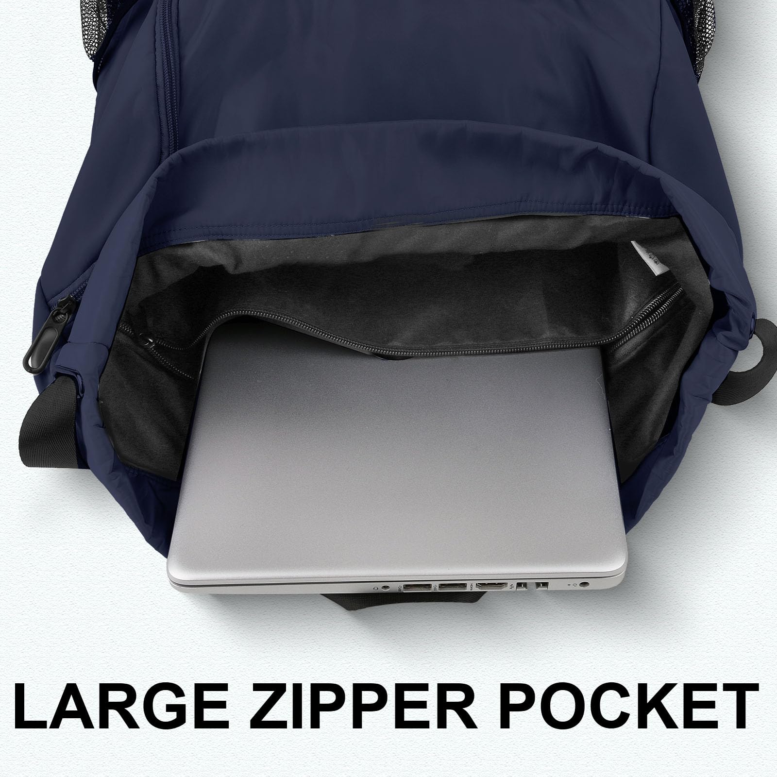 Risefit Drawstring Backpack with Mesh Pockets String Gym Bag Sackpack Sandproof Water Resistant Beach Backpack for Men Women - Image 5