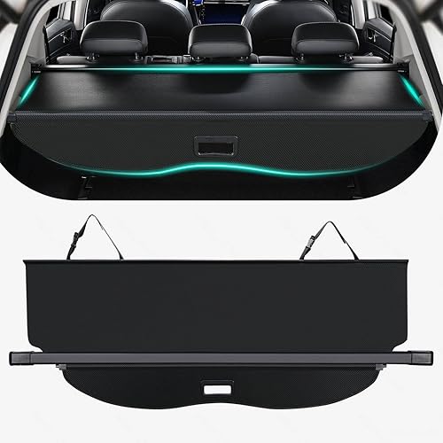 Miniatura 12 de Tecoom Cubierta de carga de coche para Toyota RAV4 2013 2014 2015 2016 2017 2018 accesorios, cubierta retráctil para maletero compatible con RAV4