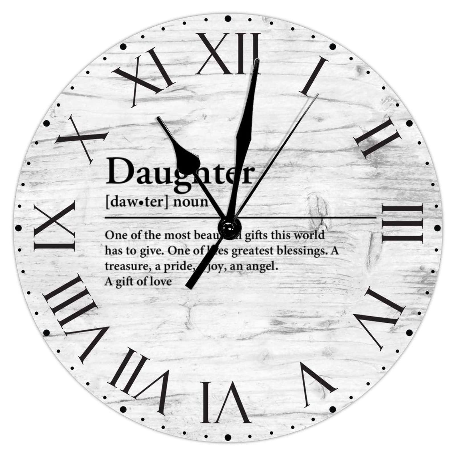 Grande horloge murale lisible en PVC fonctionnant sur pile