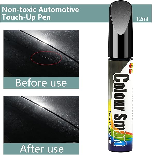 Bellanova Lackstift Auto 12ml x 2, Kratzer Reparatur für Autolack, für kleine Kratzer und Steinschläge, geeignet für Türen Stoßstange Felgen (Schwarz Perleffekt) - 4