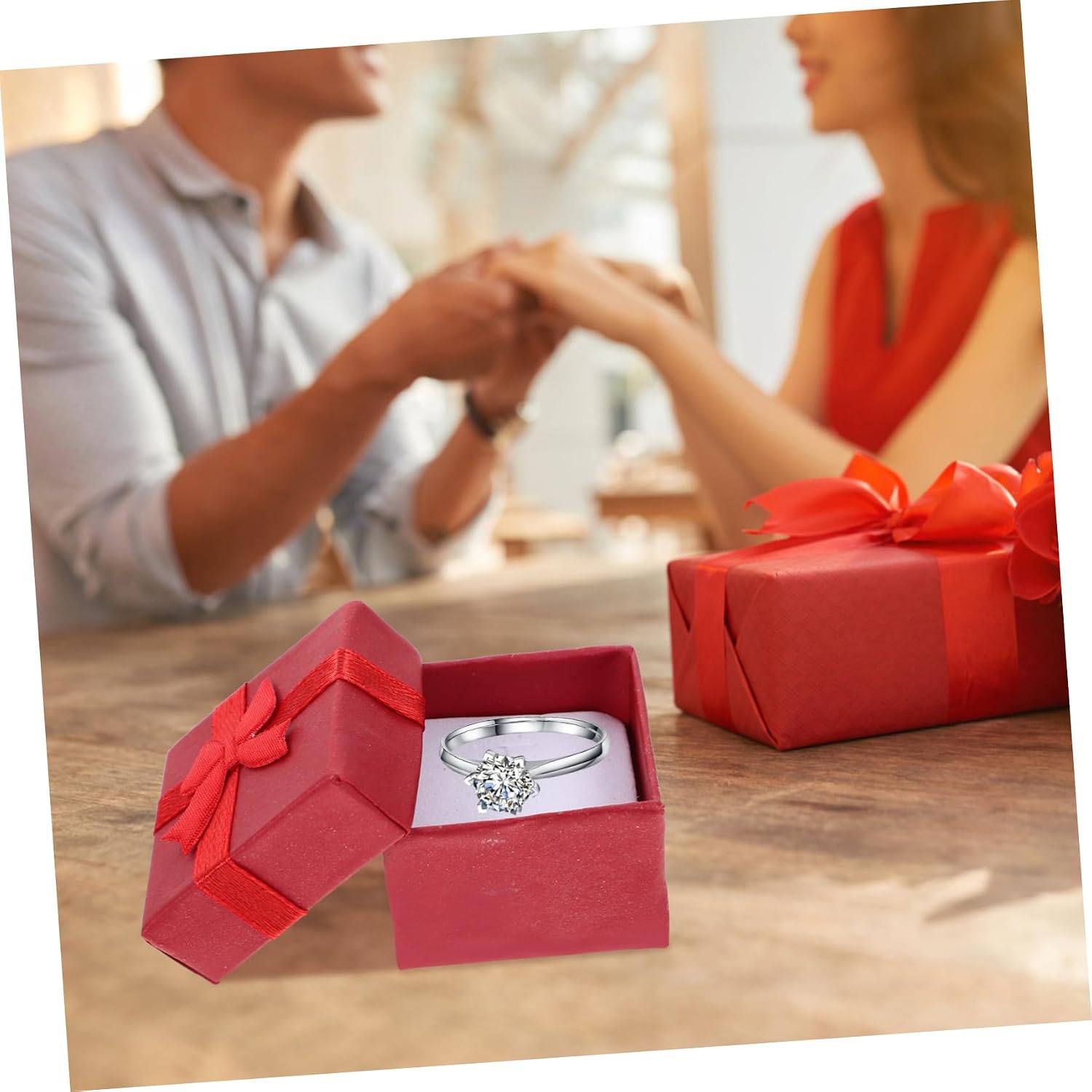 24pcs Red Paper Jewelry Gift Boxes for Earring Bracelet Necklace Xmas image 4