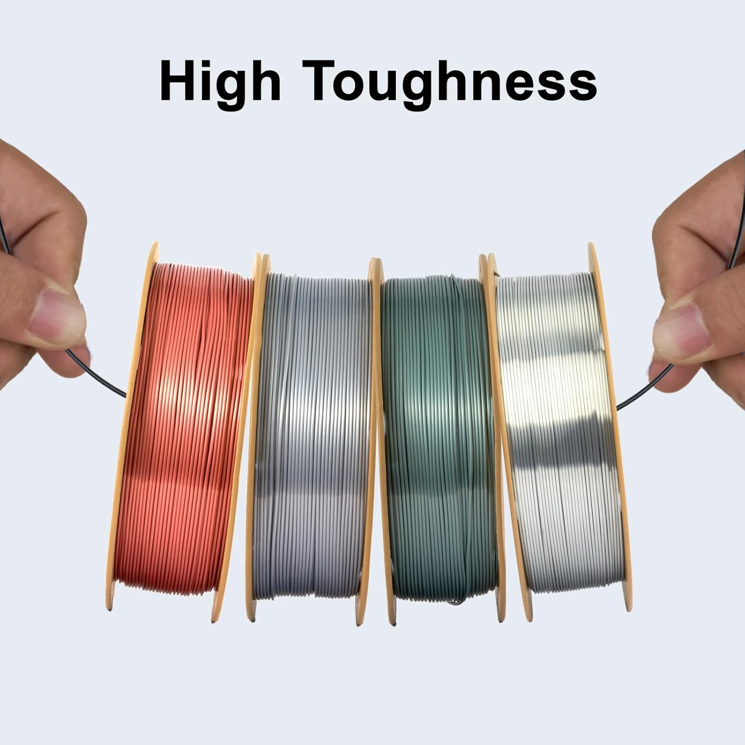 ERYONE Silk PLA Filament for 3D Printer 1.75mm +/- 0.03mm, 2KG Cardboard Spool, Silk Silver
