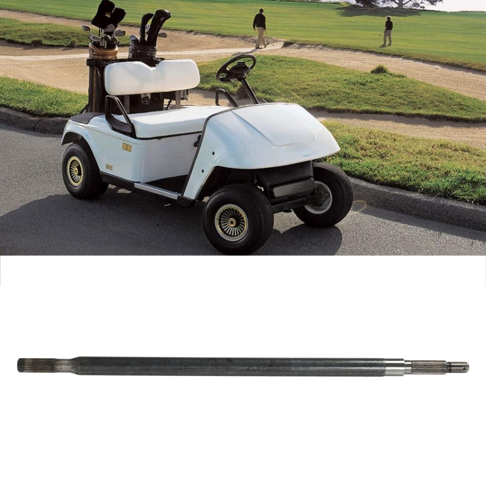 Generic Tylny Wielowypustowy wał Osi, Mocny i Wytrzymały do ​​wózka Golfowego TXT Medalist 1994-2013 z Zestawem Uszczelek łożyska Wału Osi, Metal, 1 Sztuka