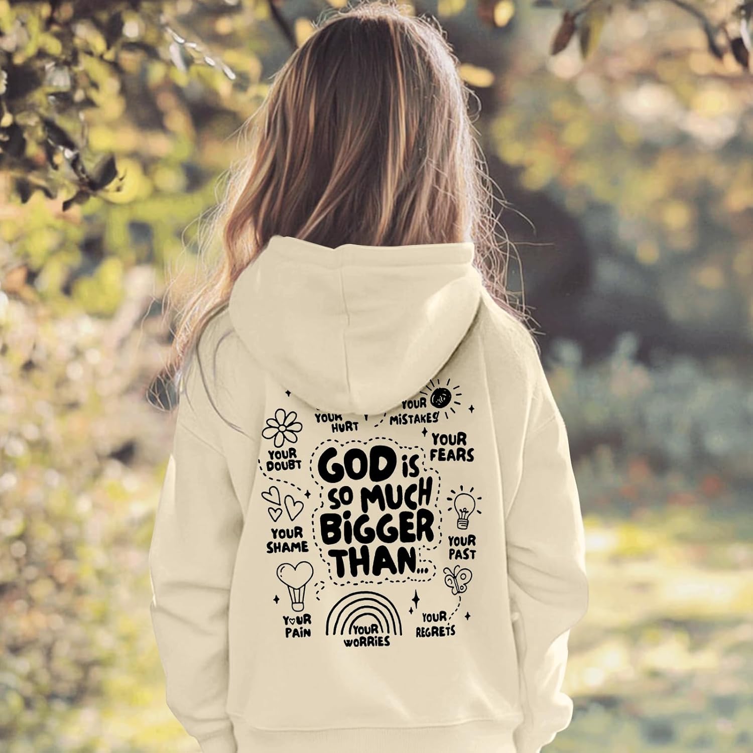 Christian Jesus God Hoodie for Girls Bible Verse Faith Religious Inspirational Sweatshirt Cute Preppy Graphic Tops - Image 5