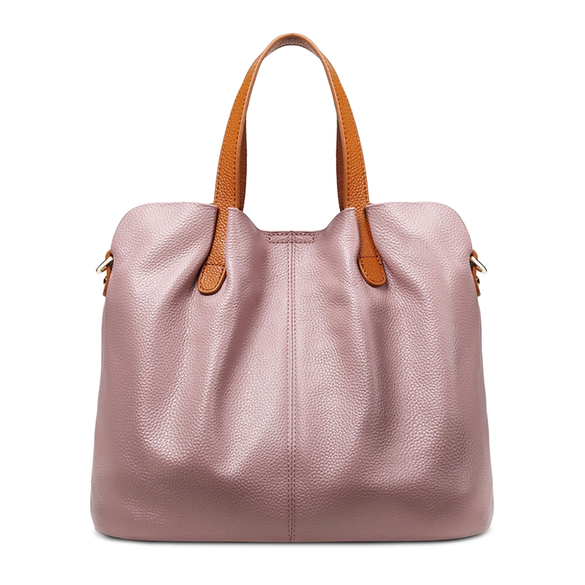 DIRRONA Bolso Mujer de Piel Auténtica – Elegante Bolso de Mano y Hombro con Correa Ajustable, Bolso Tote Grande Ideal para Trabajo, Viajes, Compras y Uso Diario