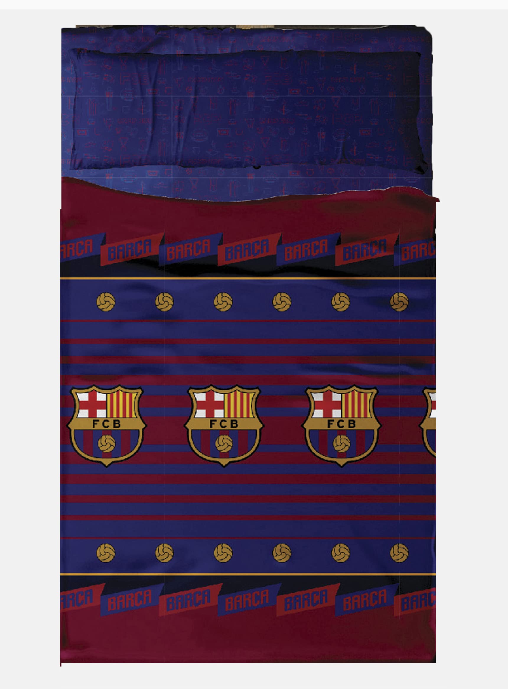 Asditex Set of bed sheets Barcelona License 4 (Bed 105 cm.) (105x200+27 cm) (45x125 cm) (180x270 cm)