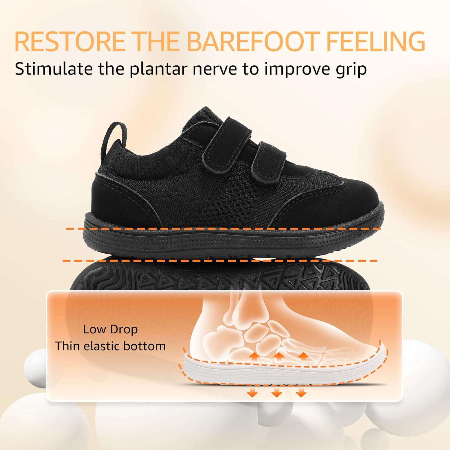 STQ KIDS Toddler Wide Toe Box Barefoot Shoes Boys Girls Sneaker Tennis Sneakers Breathable Non-Slip First Walking Shoe School Activities - Image 6