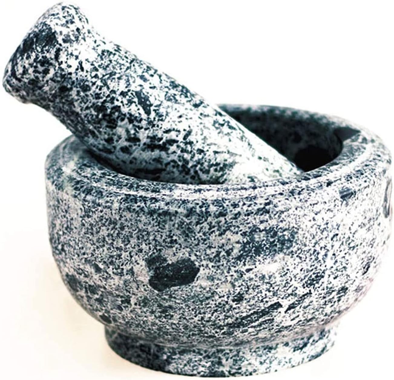Mortar and Pestle Set Natural Stone Grinding BowlPot Kitchen Tool Herb Crusher