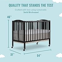 Vista 3 de Cuna fija completamente plegable 2 en 1, Dream On Me, Convertible, Negro