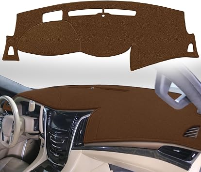 Dash Cover Mat Fit for Cadillac Escalade/ESV Dark Brown K322 | w/ Head Up Display and Light Sensor w/o Speaker, Custom Dashboard Pad Carpet
