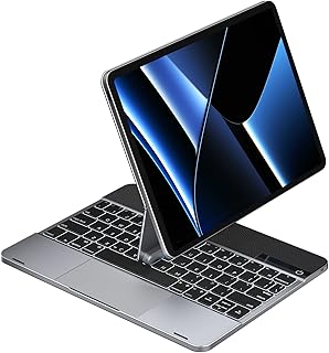 doqo iPad Pro 11 inch Case with Keyboard,iPad Air 5th/4th Keyboard Case 10.9 for iPad Pro 11 4th/3rd/2nd/1st Gen with Touchpad Backlit,360° Rotatable,Slim Metal Magnetic Floating Cantilever Stand