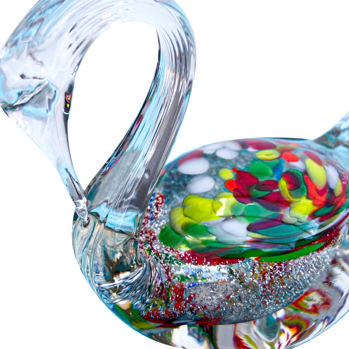 Gocce di Murano Ornamento Centrotavola Animale in Vetro Made in Italy, Lavorato Artigianalmente Secondo la Tradizione degli Artigiani di Murano Vetro Soffiato con Riflessi Interni