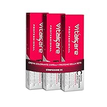 Vitalcare | Professional – Colorazione Permanente Professionale, Crema Colorante Capelli, Tintura Capelli con Proteine della Seta, n° 6, 3, Biondo Scuro Dorato, Multipack 3 pz x 100ml