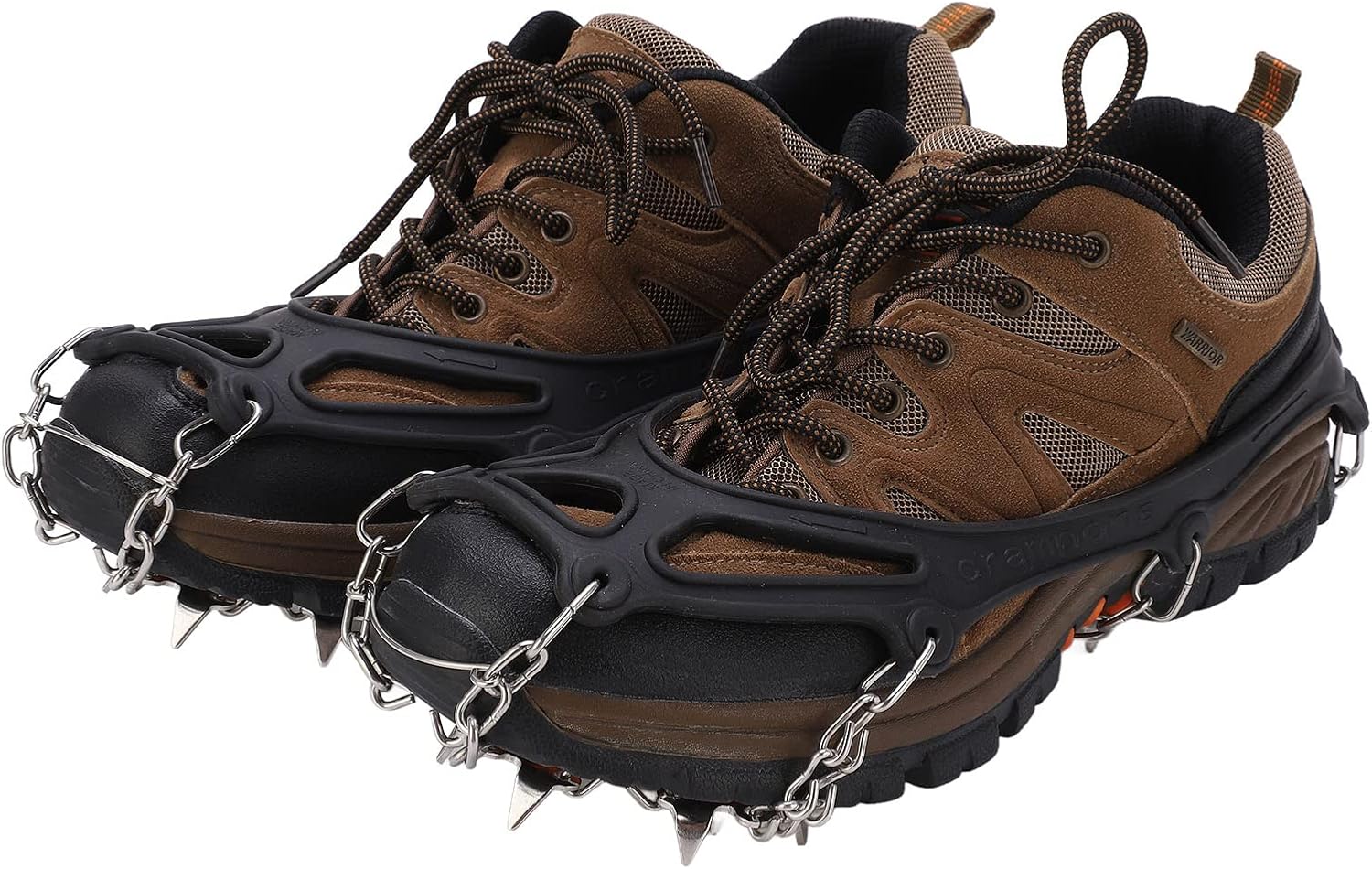 19 Teeth Snow Ice Cleats Snow Grips Walk Traction Spikes for Shoes Hiking Walking Mountaineering