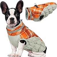 Vista 16 de Lelepet Abrigo cálido para perro, abrigo de invierno para perro, chaqueta impermeable para perros con arnés integrado reflectante para mascotas
