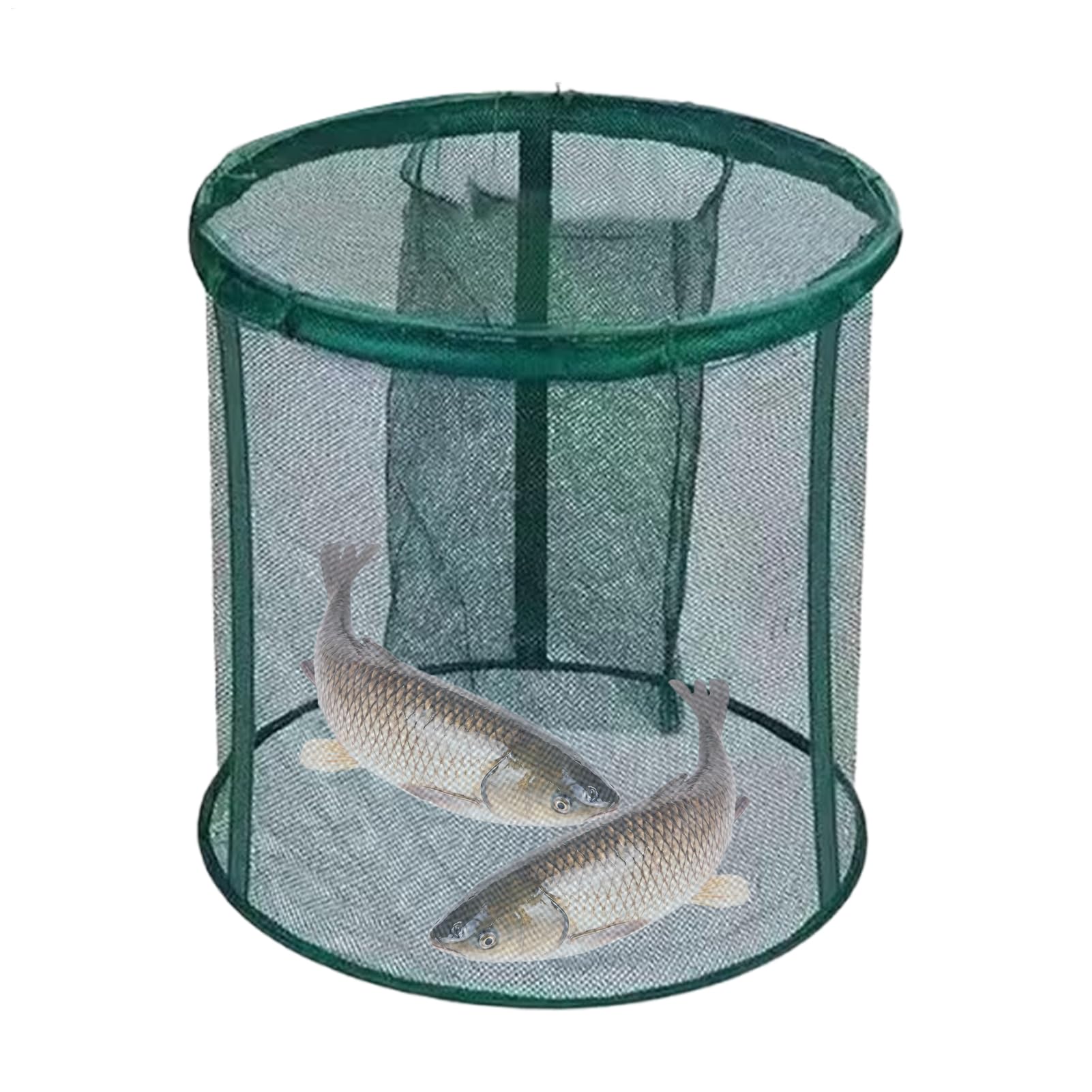 Floating Fishing Basket – Folding Live Fish Storage Trap with Durable Mesh, Keep Catch Fresh And Secure, akcesoria wędkarskie dla kotów basowych, przenośna klatka na słoną wodę świeżą wodę