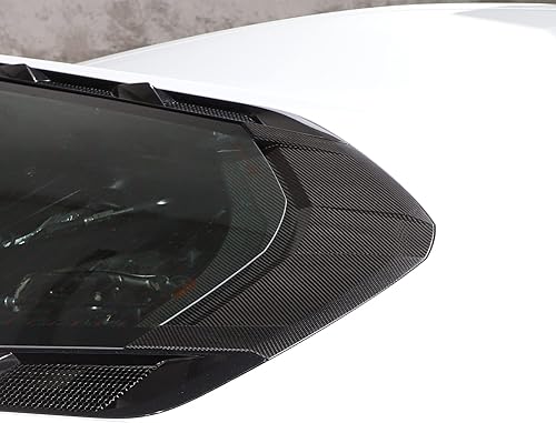 Miniatura 6 de Cubierta para parabrisas trasero de automóvil compatible con Chevrolet Corvette C8 Sticngray 2020-2023 100% fibra de carbono real, 1 unidad de
