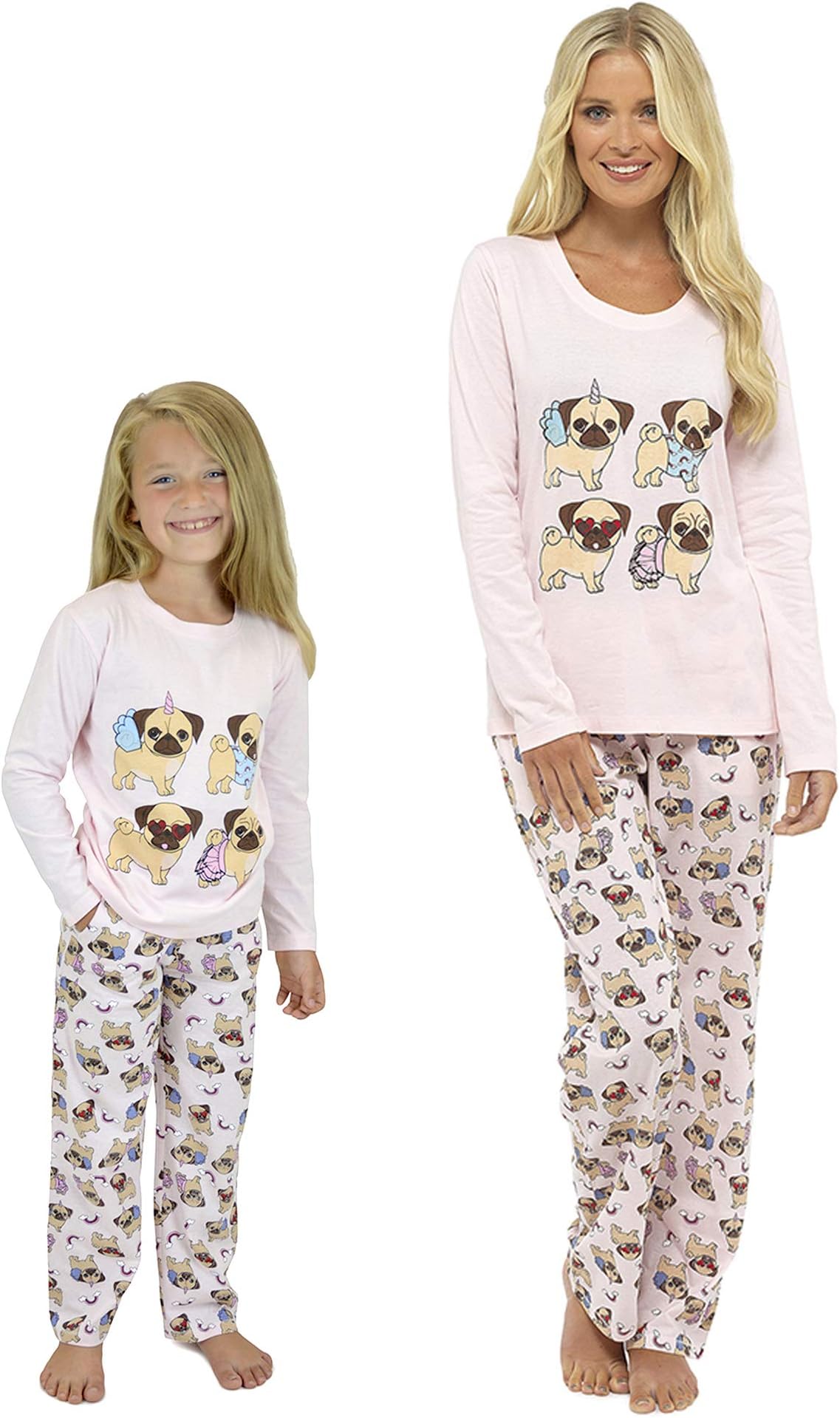 HabigailLadies Girls Pyjamas PJ's for Women Twosie Pajama Set - Mum & Daughter Matching Pajamas Sets