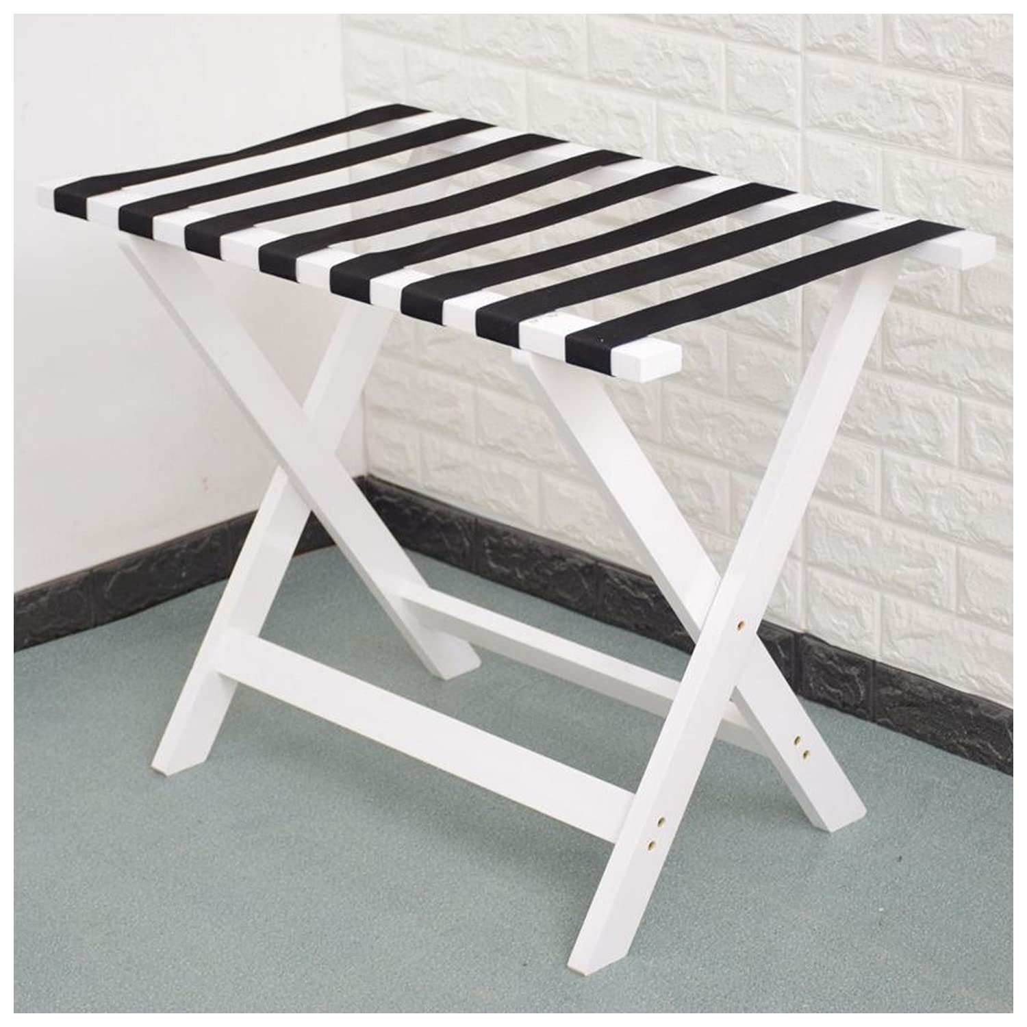 Porte-bagages durable en bois rouge support de rangement haut de gamme pour hôtel