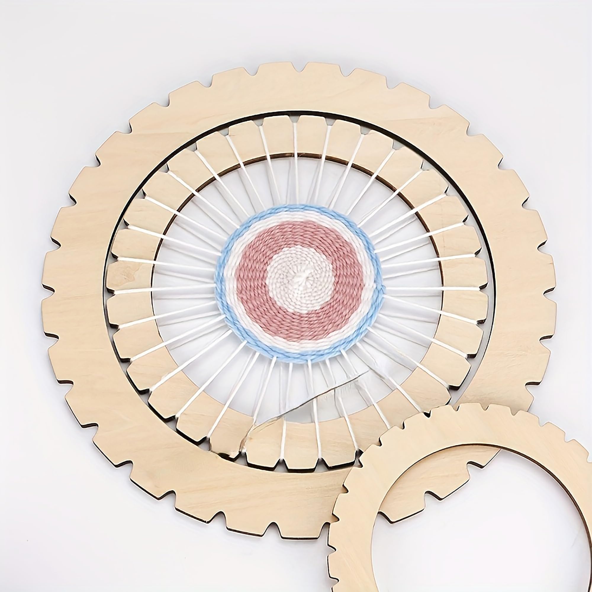 Cliths 4 Pcs Round Knitting Set Craft Circles DIY Crochet Yarn Organizer Knitter Gift DIY Crochet Base 3