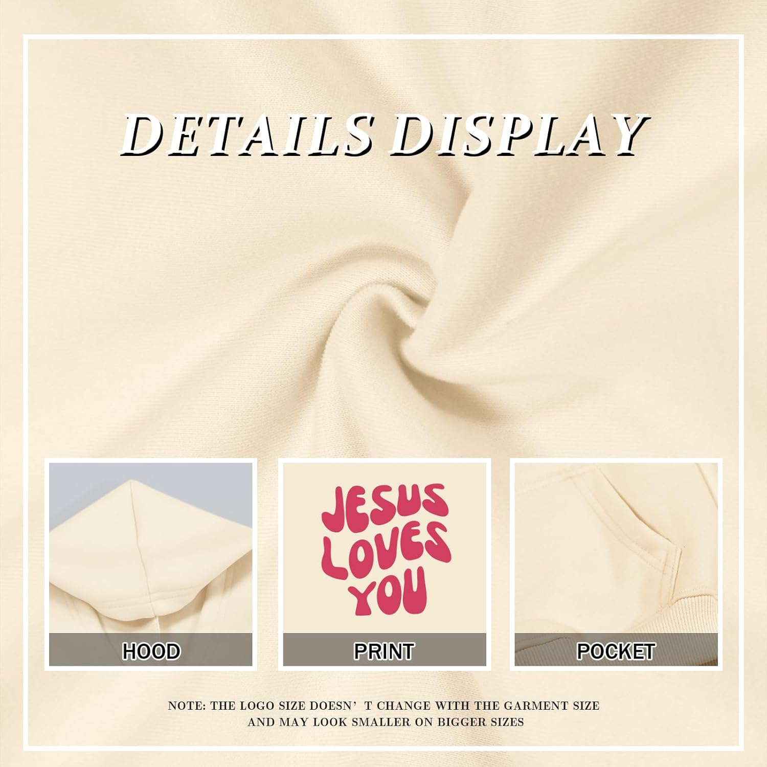 Christian Jesus Loves You Hoodie For Teen Girls Cute Graphic Hoodies Kids Bible Verse Faith Sweatshirt God Pullover - Image 6