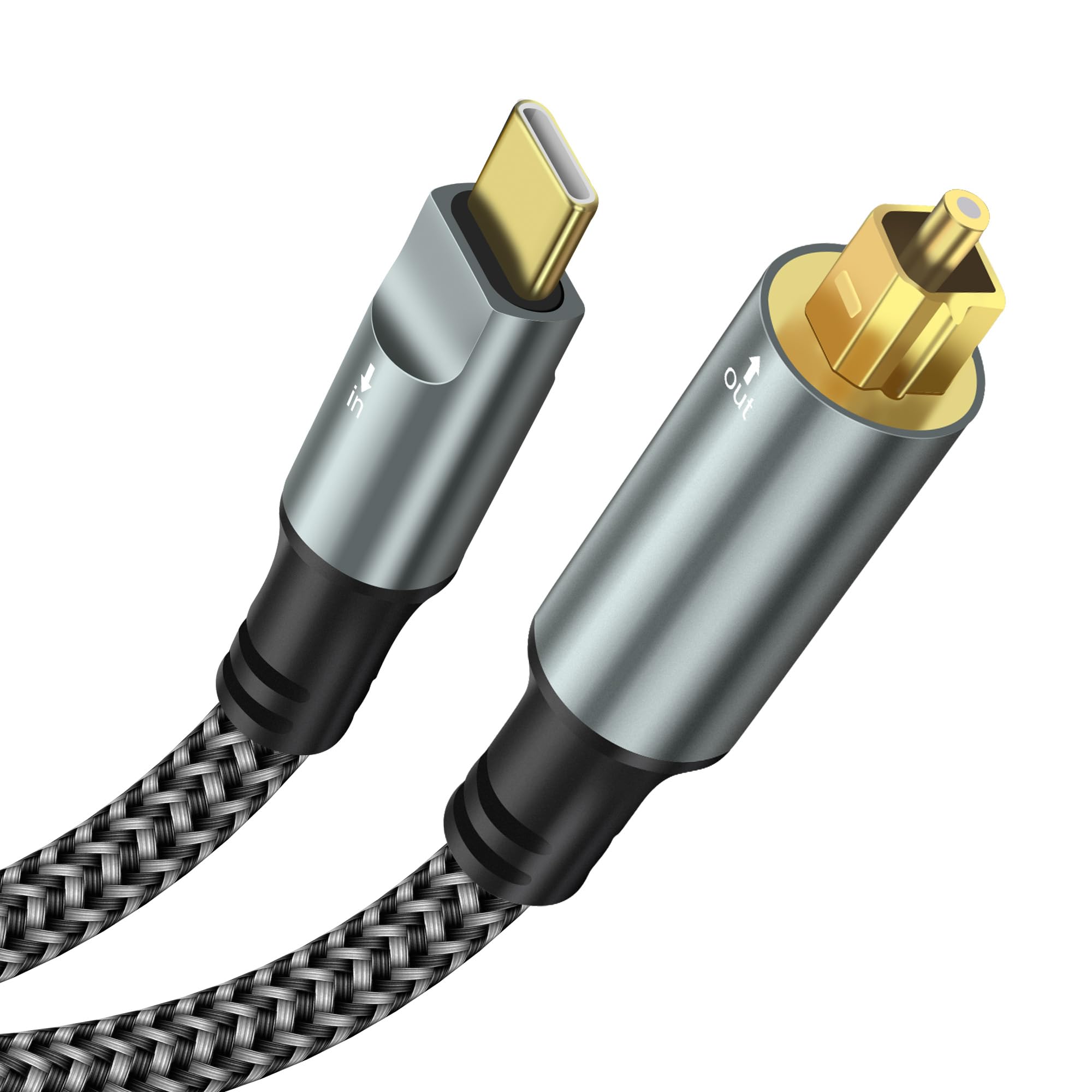 Adoreen Unidirectional USB A 2.0 To Toslink Digital Optical Audio Cable 4 Ft, USB Male To SPDIF Port Male Fiber Optic Adapter, For Windows Mac PS5/PS4 - View #7