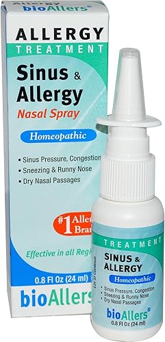 NaturalCare bioAllers Aerosol nasal para alergias, aerosol homeopático para alivio de la congestión, presión sinusal, estornudos, secreción nasal,
