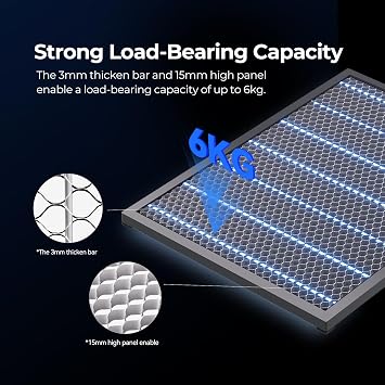Creality Honeycomb Working Table 460x346mm, Laser Honeycomb Bed for Falcon A1 and A1 Pro, Aluminum Honeycomb Cutting Table for Fast Heat Dissipation and Desktop Protection (18.11 x13.62)