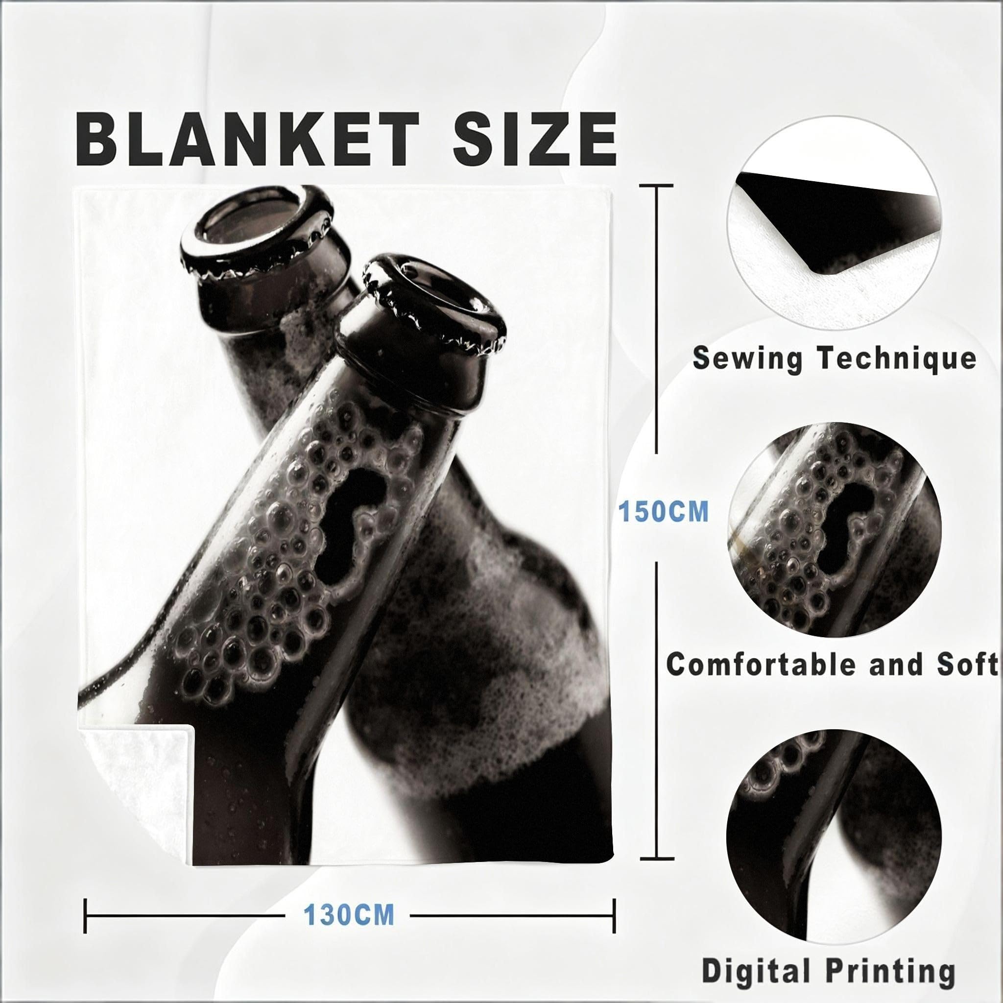 Coperta Pile Matrimoniale 240x260 cm Bottiglia Grigia, Coperta XXL Super Morbida Multiuso Come Copriletto o Plaid da Salotto, Calda e Leggera, Protezione dal Freddo, AW7152