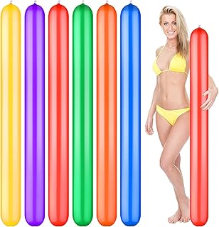 6 Pcs 59 Inch Pool Inflatable Sticks Colorful Inflatable Pool Noodles Stick Giant Blow up Pool Noodles PVC Float Outdoor Water Games Toy for Adult Kid Swimming Pools Beach Lake Party, 6 Color