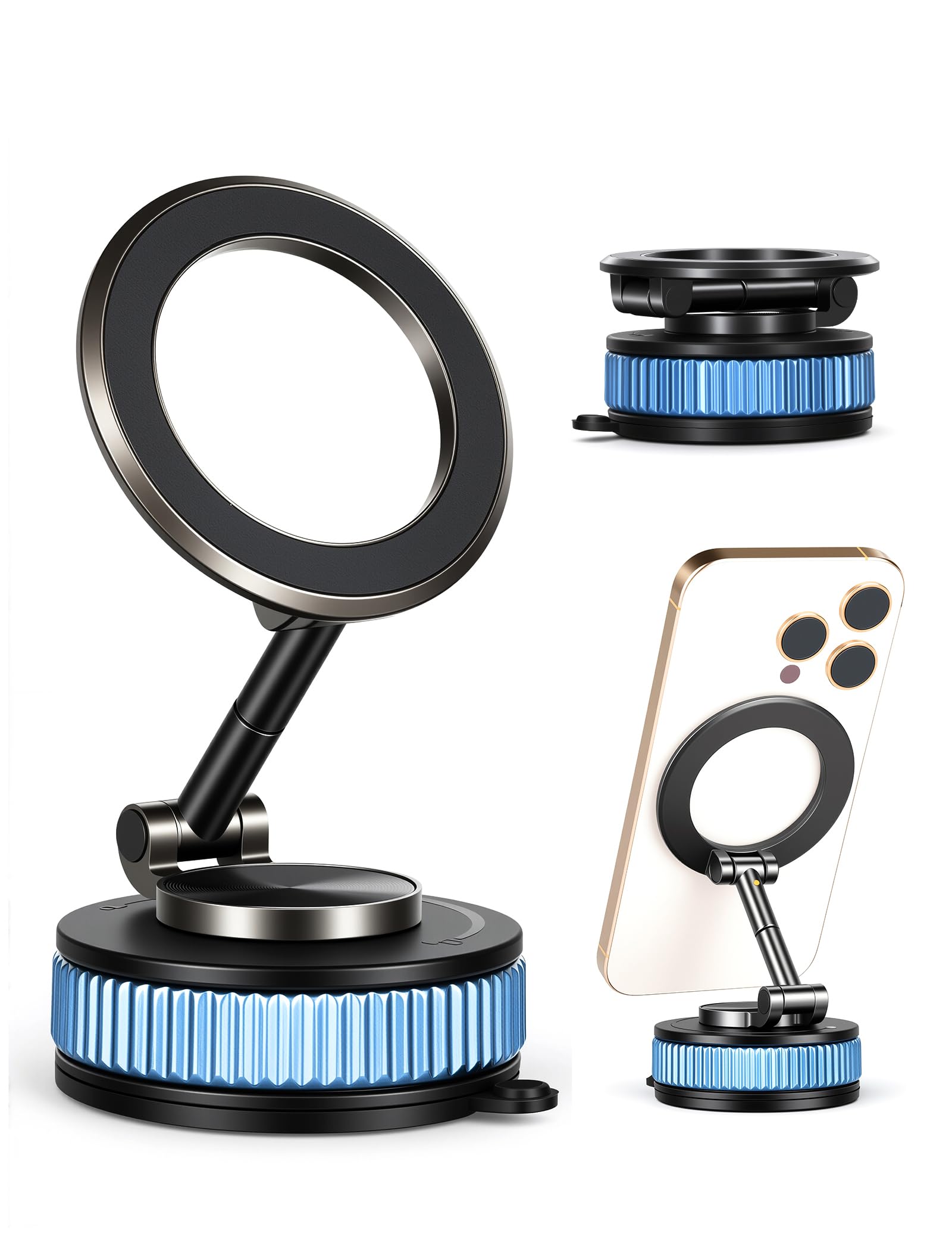AOLIJIA Car Phone Holder for Magsafe 78 LBS Strongest Suction 2400gf Magnetic 360 Adjustable Car Phone Mount Phone