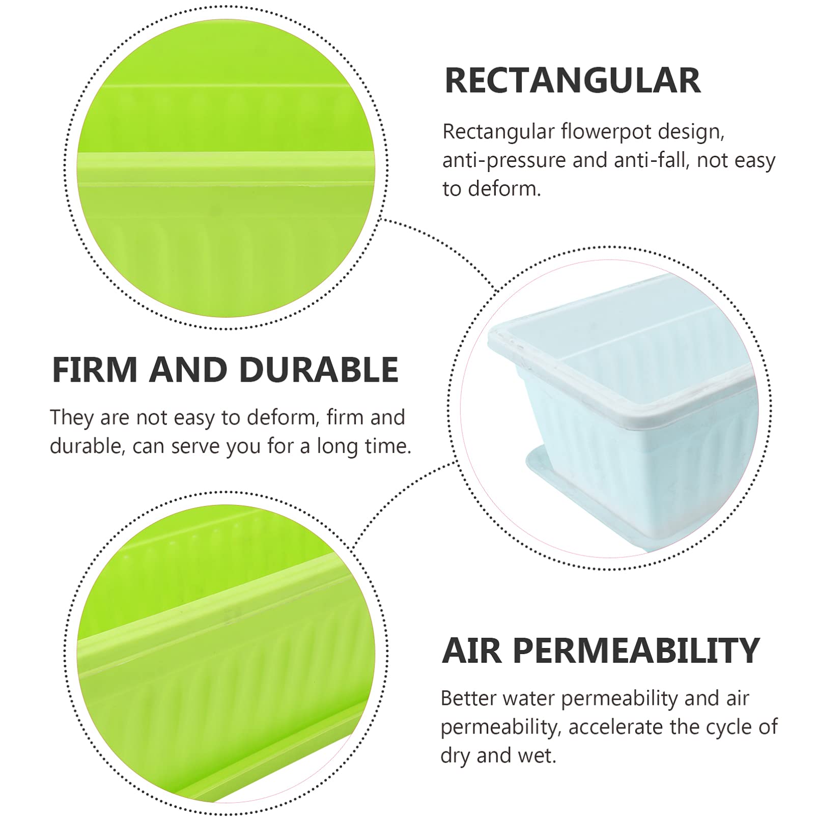 DOITOOL Rectangular Planters Set 2 Practical Vegetable Planters Improved Permeability for All Garden Lovers