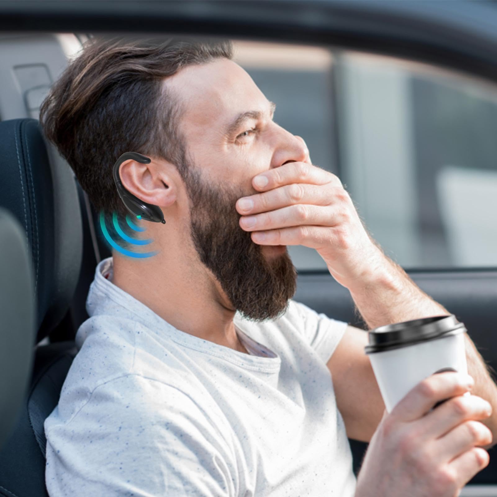 Allarme Anti Sonno Driver - 5 x 7,5 cm Allarme Fatigue | Forma Delfino Sensore Orecchio, Dispositivo di Sicurezza Guida Notte per Auto Camion Lunghi Viaggi Accessorio Protezione