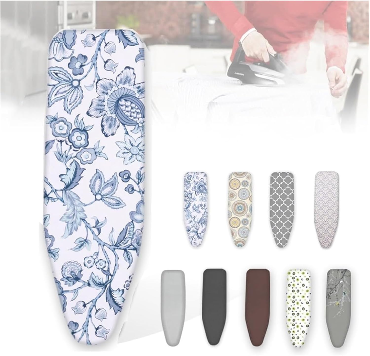 Ironing board cover, Table Top Iron Board Replacement Cover With Padding, Scorch, Heat Resistance(I,97x33cm(38x13in))