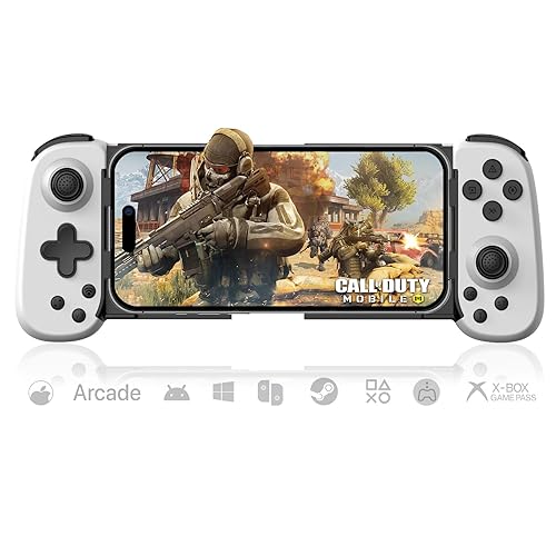 arVin Mobile Game Controller for iPhoneiPadAndroidSamsungTabletPCSwitchPS3PS4, Wireless Gamepad Joystick with Turbo6-axis GyroVibration, Play Xbox
