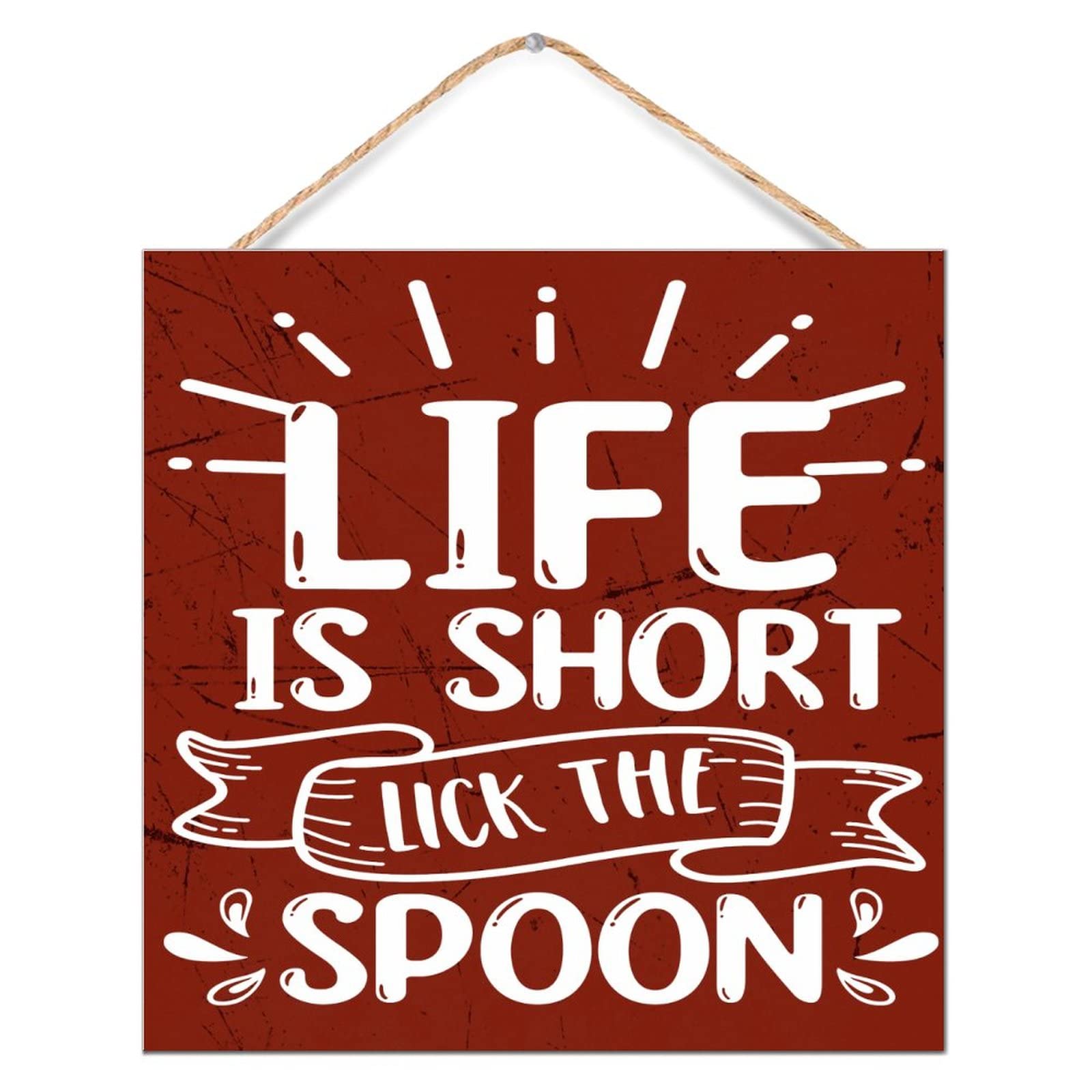 Plaque murale inspirante Life Is Short en bois pour un intérieur chaleureux