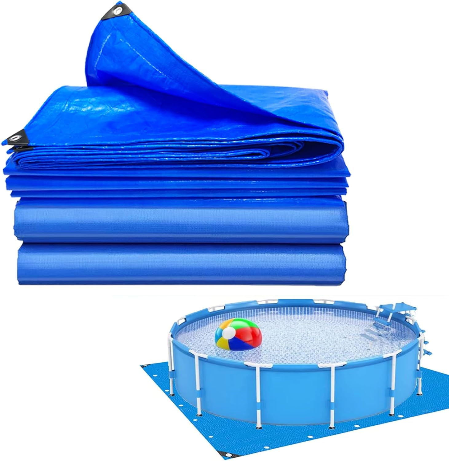 Pool Tarps for Above Ground Pool, Square AntiAging Tarp