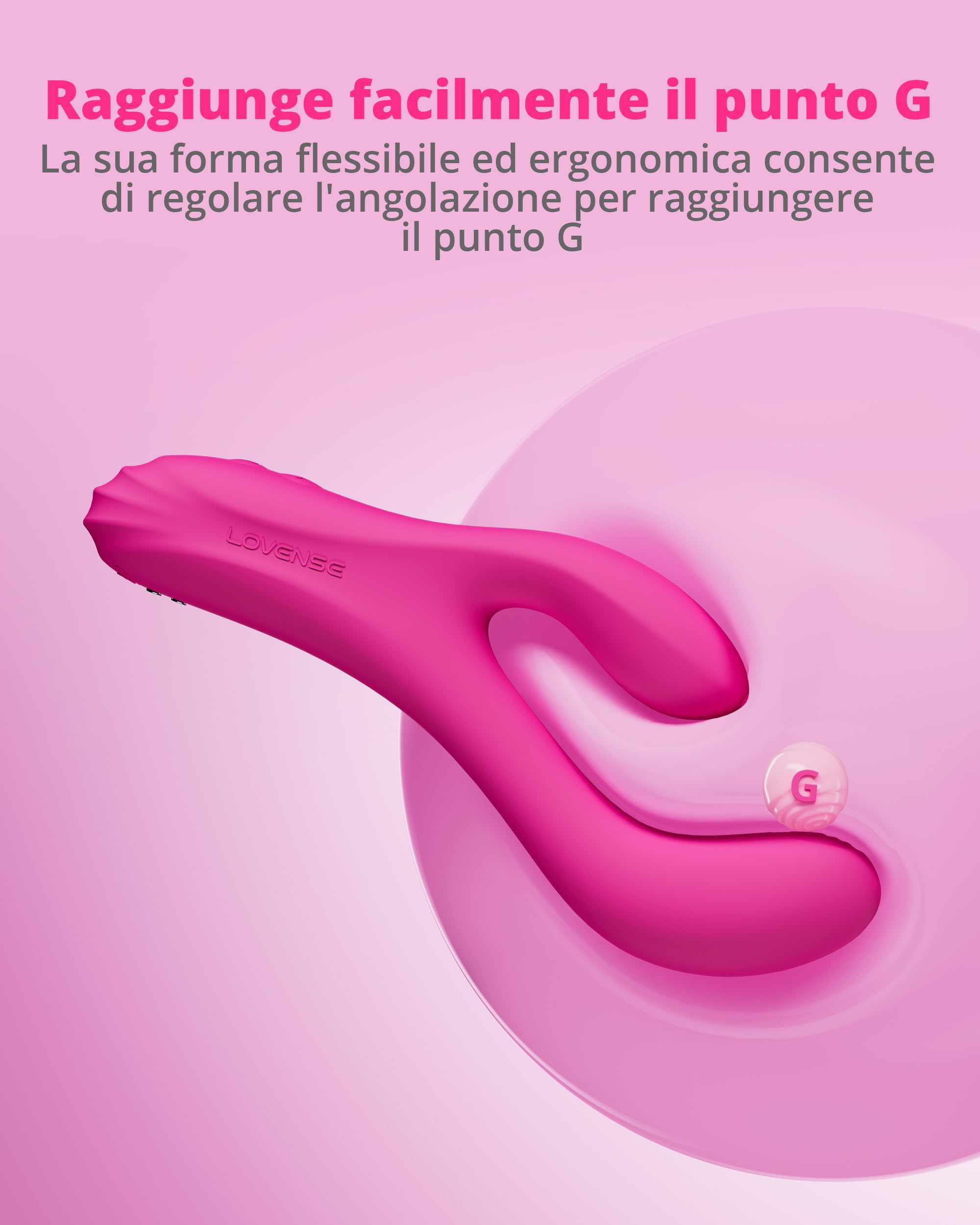LOVENSE Osci 3 Rabbit Sex Toy Vibratore con telecomando APP, vibratore punto G e massaggiatore di oscillazione con doppio motore per stimolatore clitorideo, giocattoli per adulti per le donne