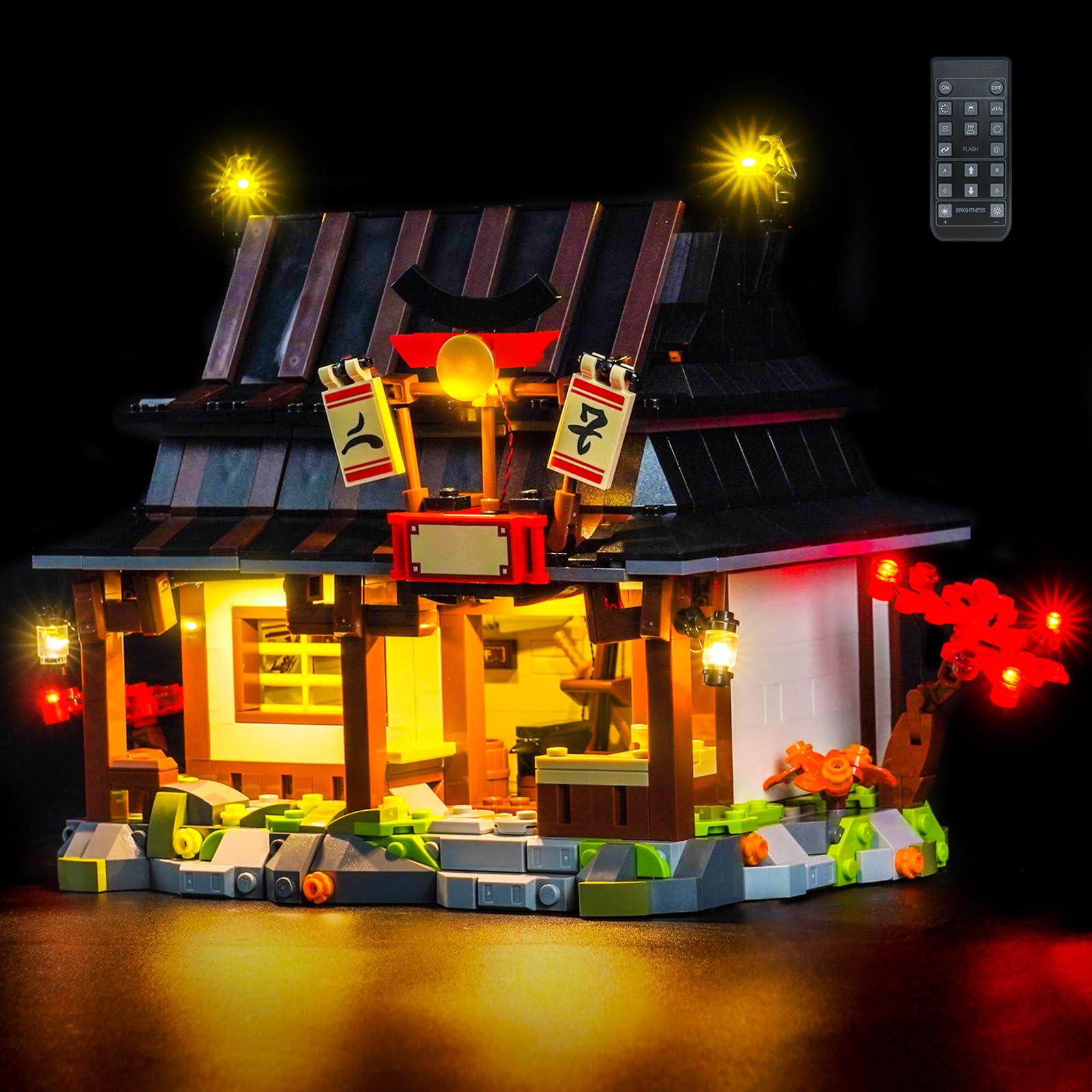 LocoLee RC Led Light Set Compatible with Lego 71858 Four Weapons Blacksmith 15th Anniversary Led Decoration Lighting Kit Compatible with Lego 71858 Building Blocks Model,Only Lights Set,No Model