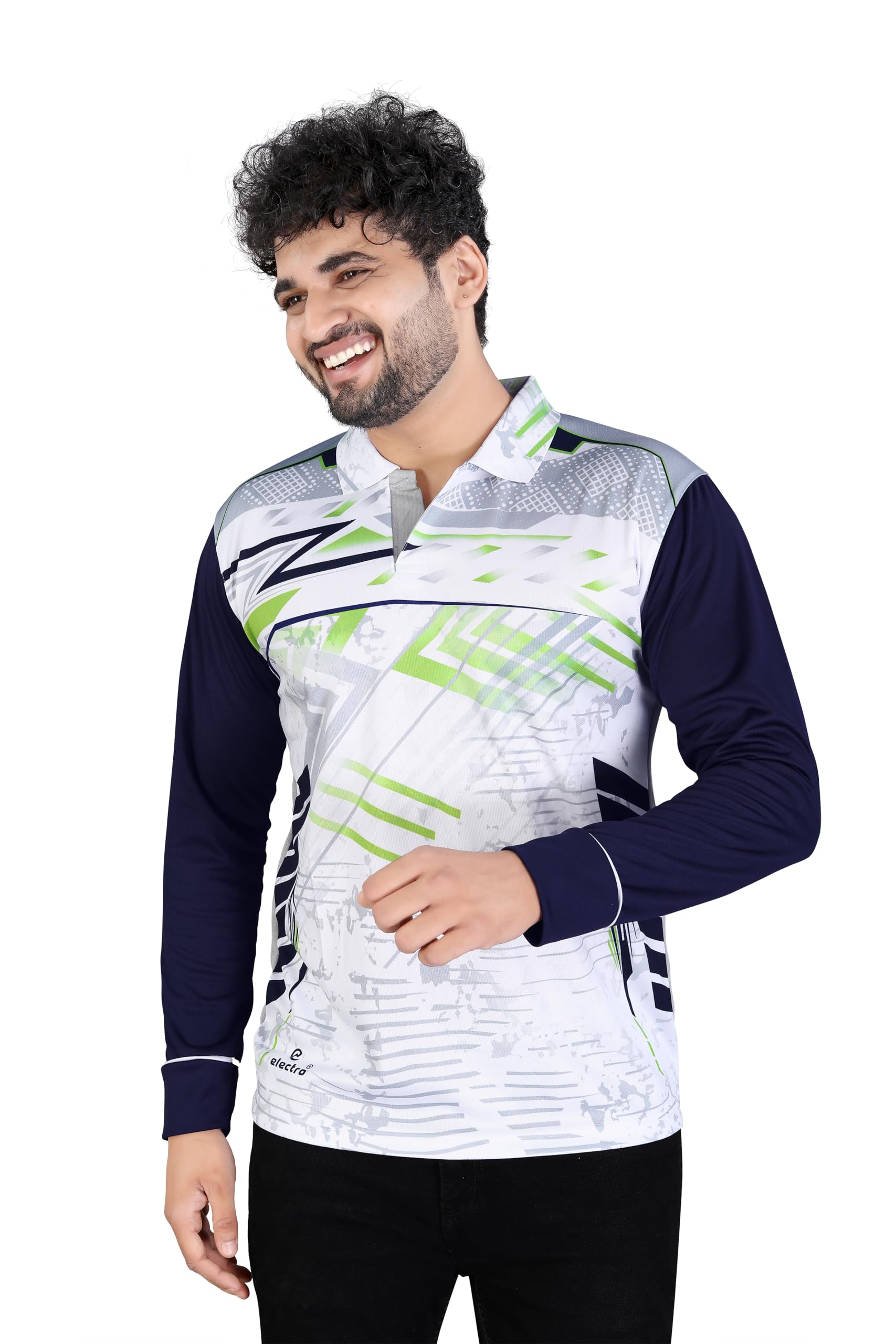 crystal revenue Men’s Full Sleeve Sports T-Shirt | Dry Fit Activewear Jersey for Running & Gym|Long Sleeve Cricket Jersey|Sports Performance Polo Shirt-picture-20