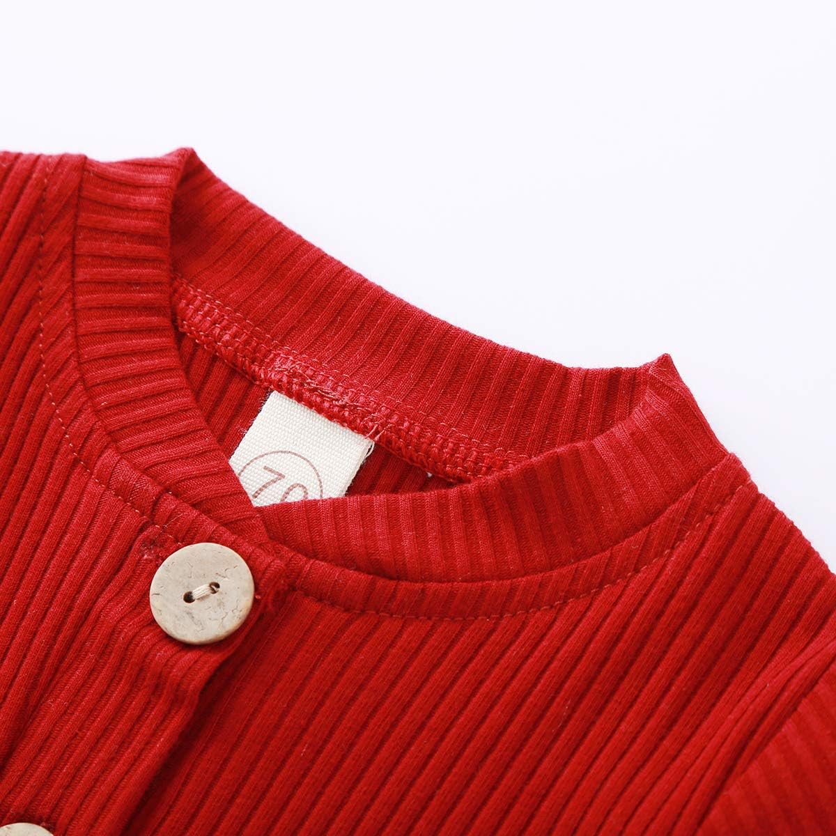 Newborn Baby Boy Girl Clothes Ribbed Knitted Cotton Long Sleeve Romper Long Pants Solid Color Fall Winter Outfits - Image 3