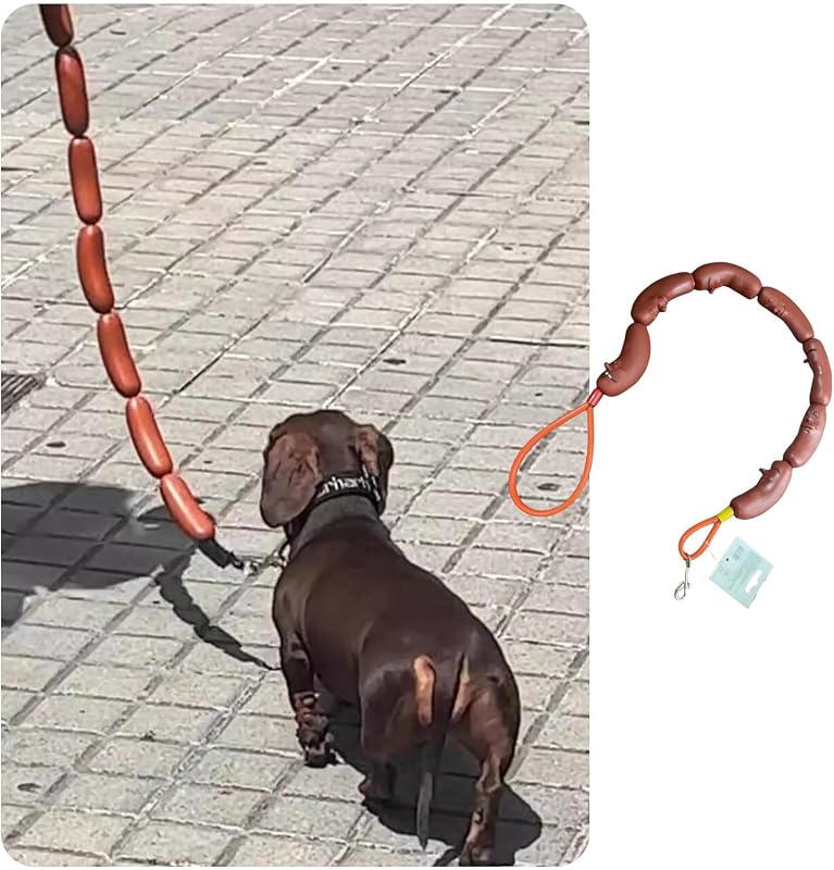 Guia para Cães e Gatos com Design de Salsicha MANON ROSA MRPL0807
