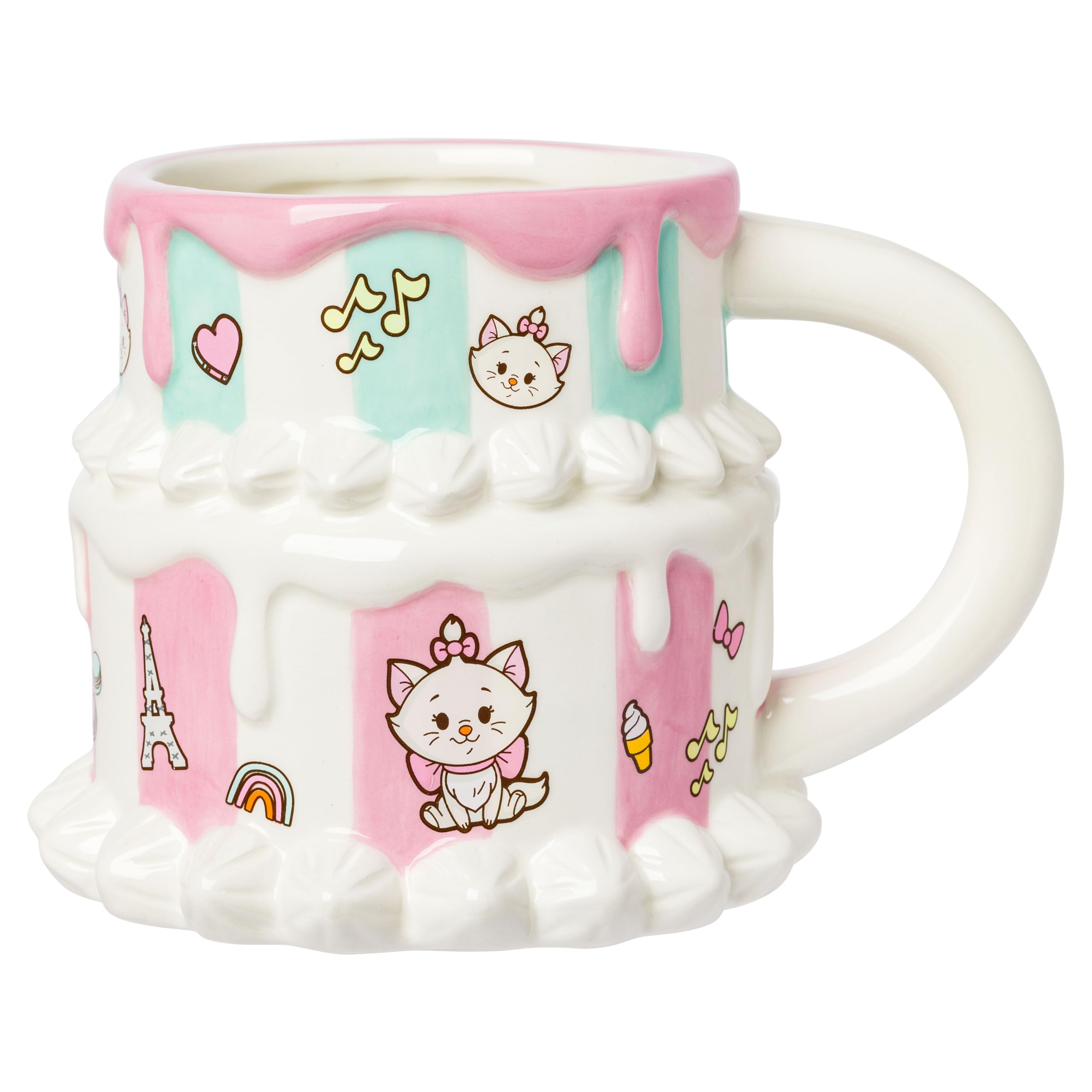 Silver Buffalo Disney Aristocats Marie Cake, 3D Sculpted Mug, 22oz